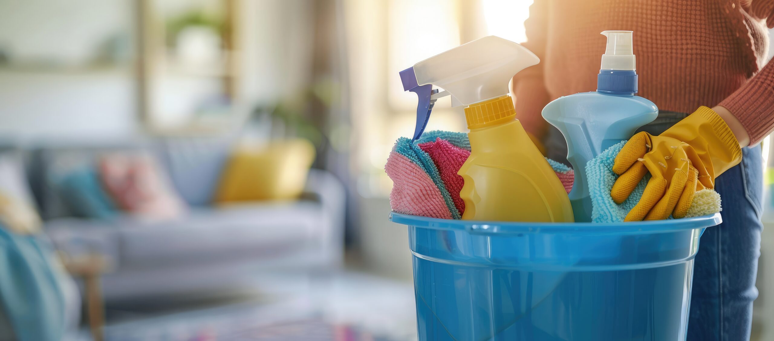 Home deep cleaning service basket with supplies Nagpur