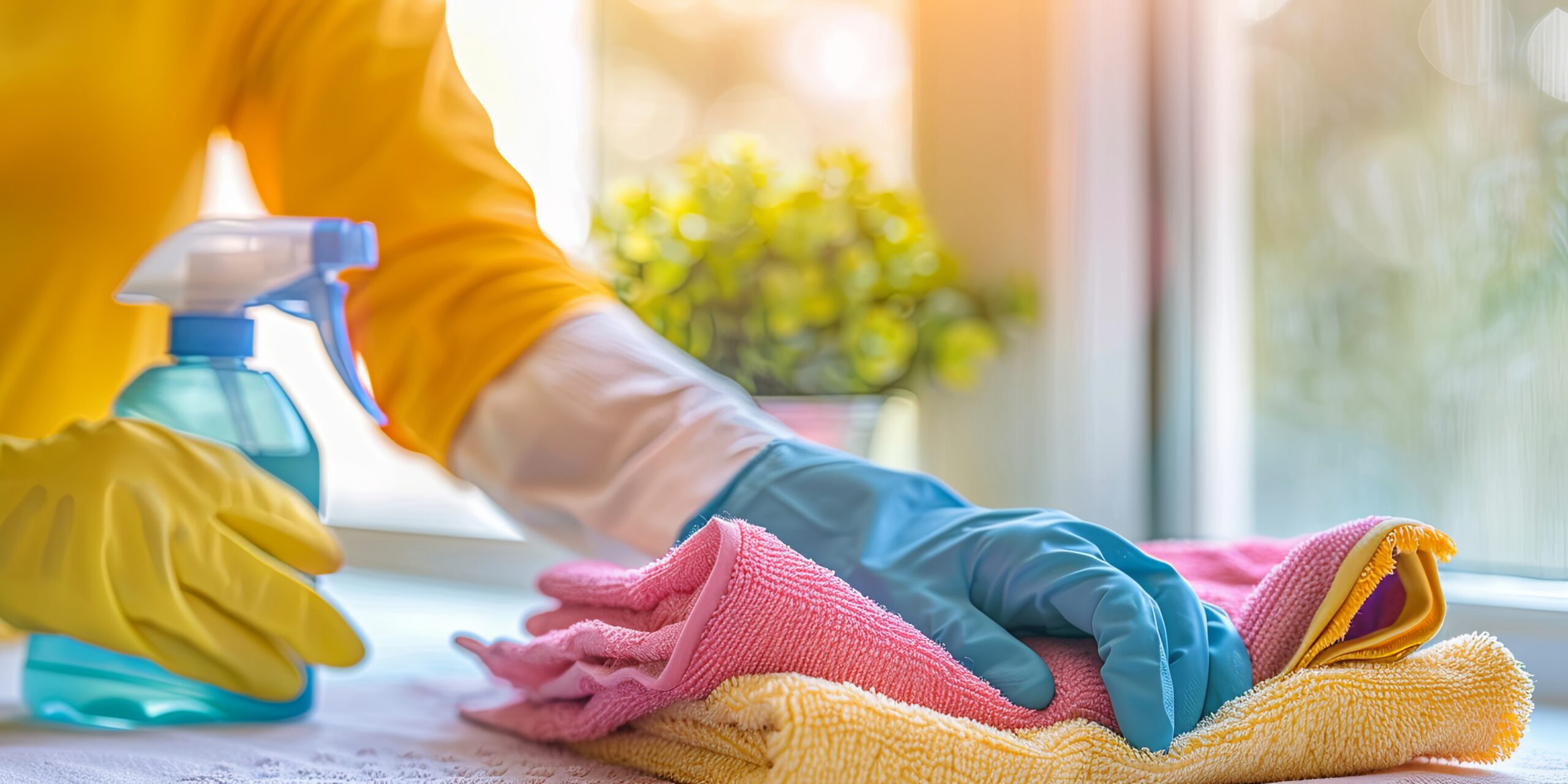 Female professional cleaner hands deep cleaning Nagpur